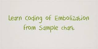 Coding Of Embolization Through Sample Chart Medical Coding