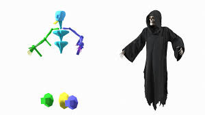 grim reaper with scythe set rigged 3d