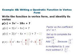 quadratic function warm up