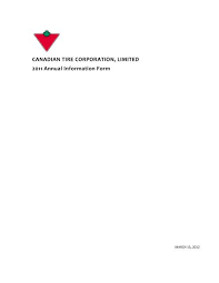 annual information form canadian tire