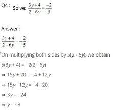 class 8 maths linear equation in