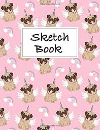 pug sketchbook pug gifts pugicorn