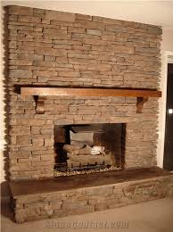 Culture Stone Fireplace Surround Brown