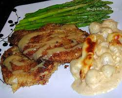 All in all, there are countless pork chop recipes to choose from, so once you master the basic process of making thin pork chops in the oven, there are plenty of directions you can go with. Jbug S Kitchen Antics Panko Crusted Thin Cut Pork Chops With Gratineed Mustard Creamed Onions