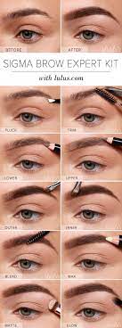 sigma brow expert kit eyebrow tutorial