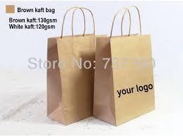 Online Get Cheap Custom Printed Paper Bags  Aliexpress com     Customized Kraft Paper Takeout Bags
