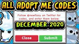 Drink water in rl ok. All Secret Adopt Me Codes December 2020 Money Pet Codes Christmas Winter Update 2020 Roblox Youtube