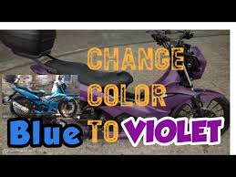 violet honda xrm blue spray paint