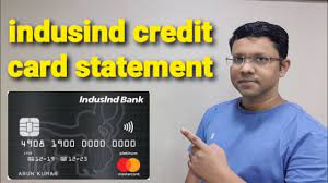 indusind bank credit card statement