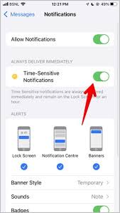 what do various notification settings