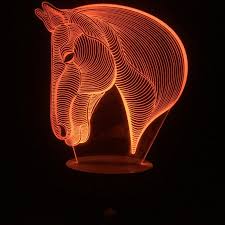 3d Horse Head Night Light Favorite E Store