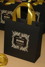Maybe you would like to learn more about one of these? Gatsby Theme Gift Bags With Gold Satin Ribbon Handles And Etsy Black Gift Bags Birthday Gift Bags Holiday Gift Bag