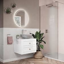 Crosswater Canvass White Wall Vanity