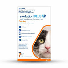 Cats caution do not use selamectin in animals allergic to it. Revolution Plus For Medium Cats 5 6 11 Lbs 2 5 5kg 6 Pack Orange Petsofoz Net Online Pet Supplies Store