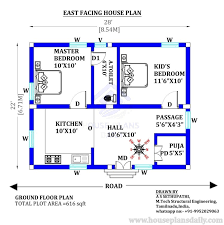 east facing vastu house plan 600 sqft