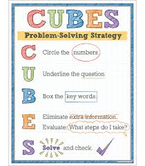 Cubes Problem Solving Strategy Chart Grade 1 5
