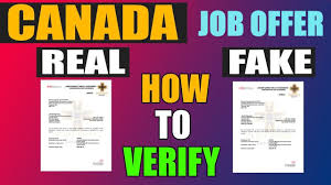 how to verify canada job offer real