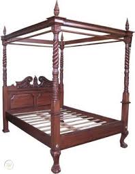 Queen Anne Style Four Poster Bed