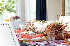 burnt orange and berry fall tablescape