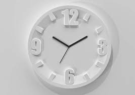modern white wall clock modern design
