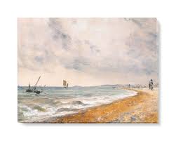 Hove Beach With Fishing Boats Canvas