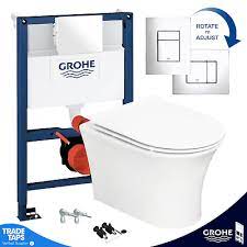 Rimless Eco Wall Hung Toilet With Grohe