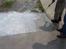 how to pressure wash concrete driveways