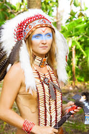 native american indians in traditional