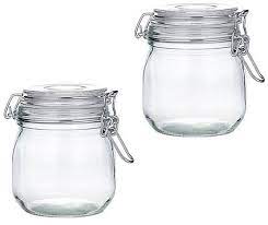 Asda George Glass Storage Jar 2 Piece