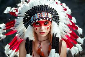 women native american brunette face