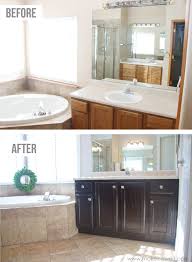 refinish bathroom vanity diy project