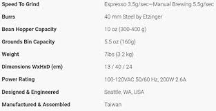 Baratza Sette 270 Conical Burr Coffee Grinder For Espresso Grind And Other Fine Grind Brewing Methods Only