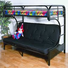 Being a great addition to your kid's bedroom, this metal twin over full bunk bed with futon design is a perfect combination of style and function. Keagan C Shaped Twin Over Futon Metal Bunk Bed Gloss Black Dcg Stores
