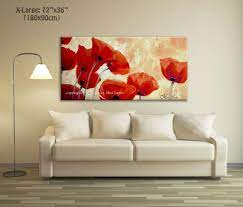 Extra Large Wall Art Red Poppies Wall