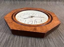 Octagon Quartz Wood Wall Clock 2224