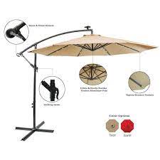 Solar Patio Umbrella In Taupe 841044