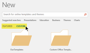 a template to an existing presentation
