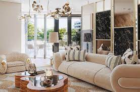 Contemporary Living Room With Cream