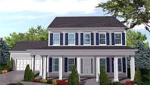 Colonial House Plan With 2 Car Garage