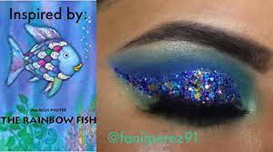rainbow fish inspired makeup using