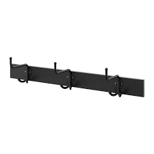 Pinnig Rack With 3 Hooks Black Ikea