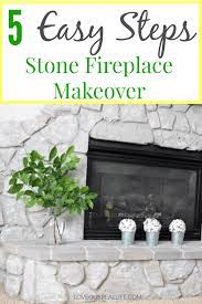 how to update a stone fireplace with