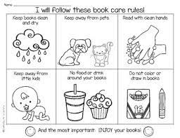 Cats and kittens harmony of colour book forty three: Book Care Rules Coloring Page And Bookmarks Free Tpt