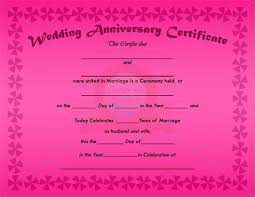 Anniversary Certificate Certificate Template Pinterest