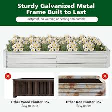 Metal Galvanized Raised Garden Bed