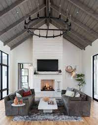 75 All Fireplaces Farmhouse Living Room