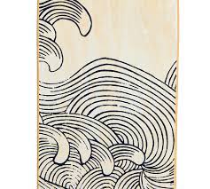 wave design surfboard wall art