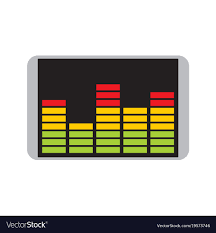 Audio Equalizer Spectrum Bars Chart Graphic