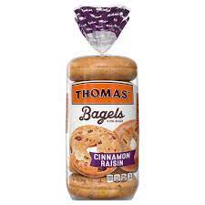 thomas bagels cinnamon raisin pre sliced