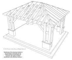 22 x24 hip roof pavilion w integrated